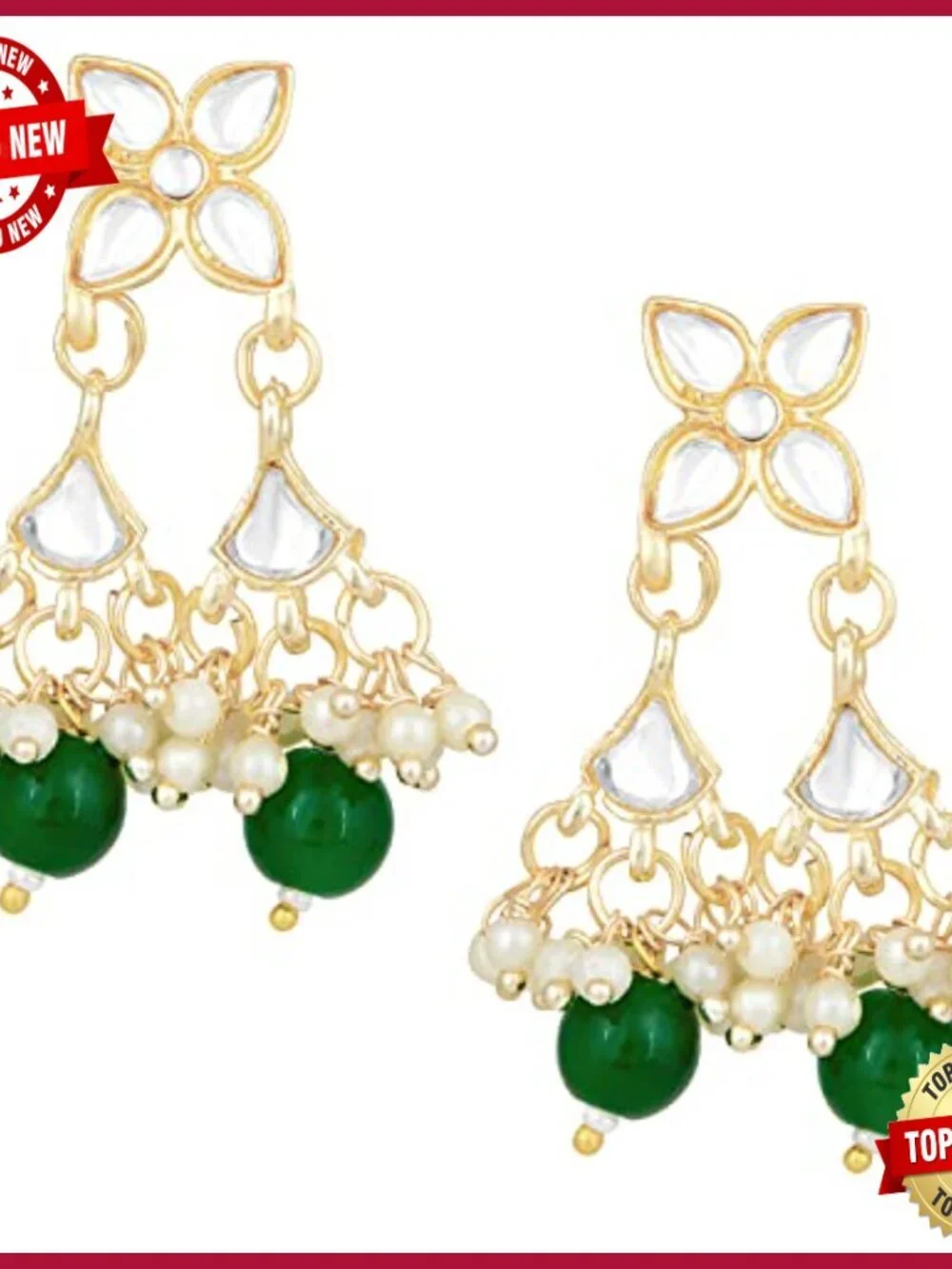 Indian Kundan Choker Set with Earrings and Maang Tikka